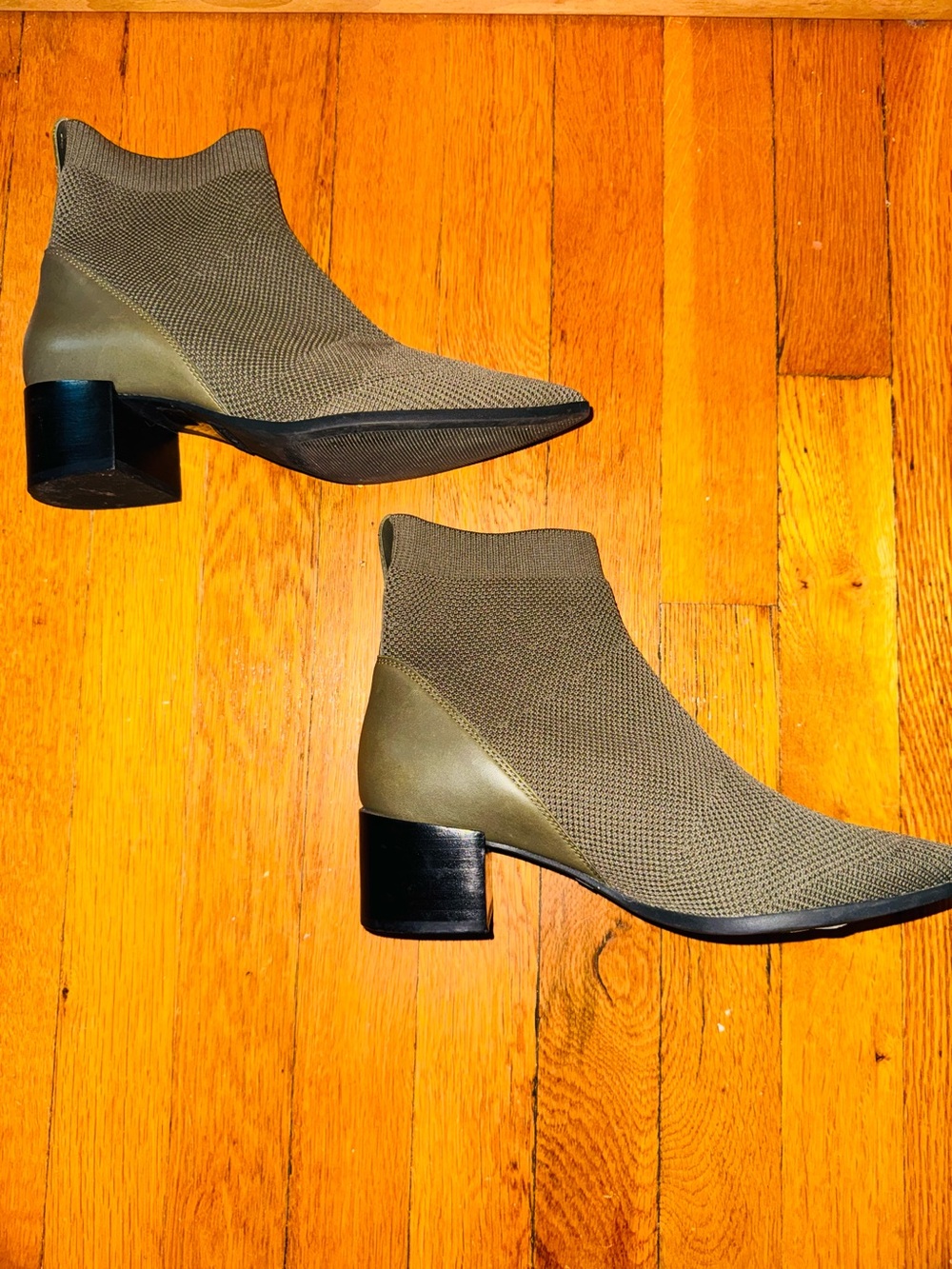 Everlane Boss Boot in ReKnit Olive Green Boots